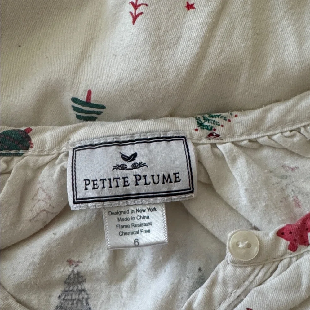 Petite Plume Girls Delphine Nightgown in Merry Trees🎄